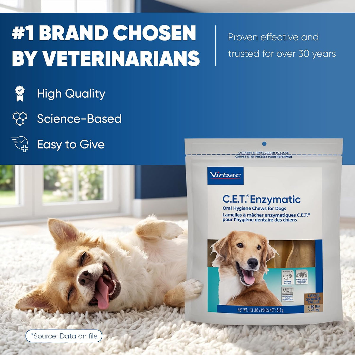 Virbac CET Enzymatic Higiene Bucal Masticables para Perros | Sistem...