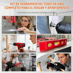 Hi-Spec Juego de taladro inalámbrico de 8 V y kit de herramientas d...