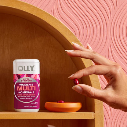 OLLY Ultra Cápsulas Blandas Multivitamínicas para Mujeres, Apoyo pa...