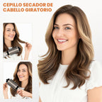 Cepillo secador de pelo giratorio 2 en 1, cepillo secador giratorio...