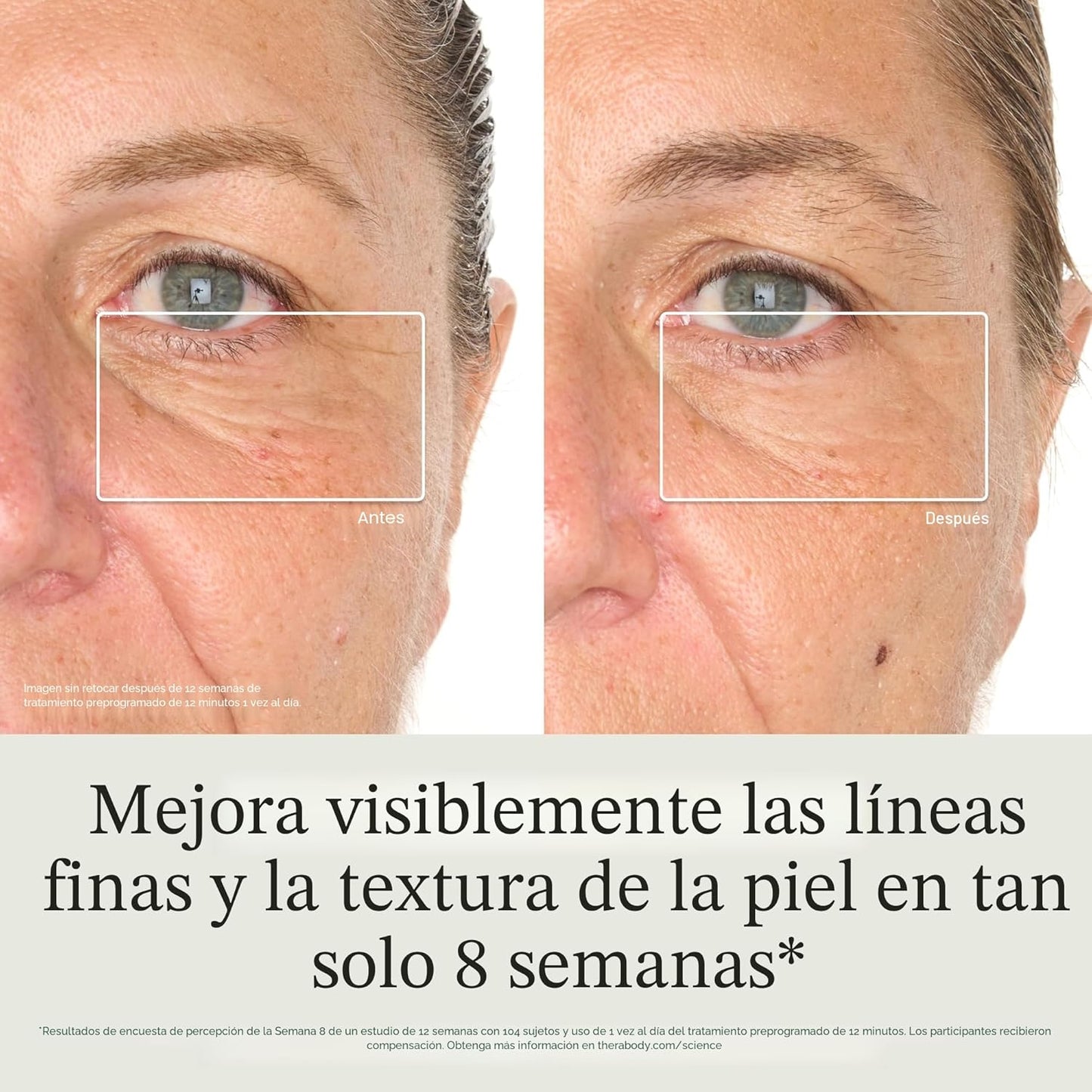 Therabody TheraFace Mask Glo - Máscara facial LED inalámbrica para...