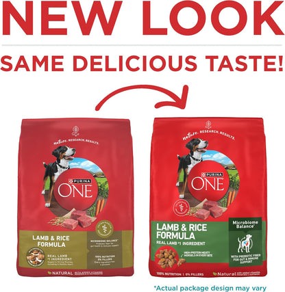 Purina ONE Alimento seco para perros con fórmula de cordero y arroz...
