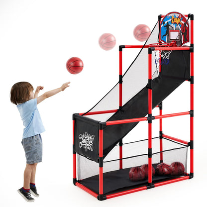 JOYIN Juego de baloncesto arcade rojo, aro de baloncesto interior p...