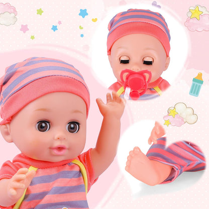Juego de juguetes de cochecito de bebé, muñeca de 12 pulgadas con a...