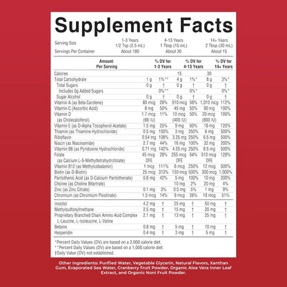 Multivitamínico para mujeres, hombres y niños, vitaminas líquidas d...
