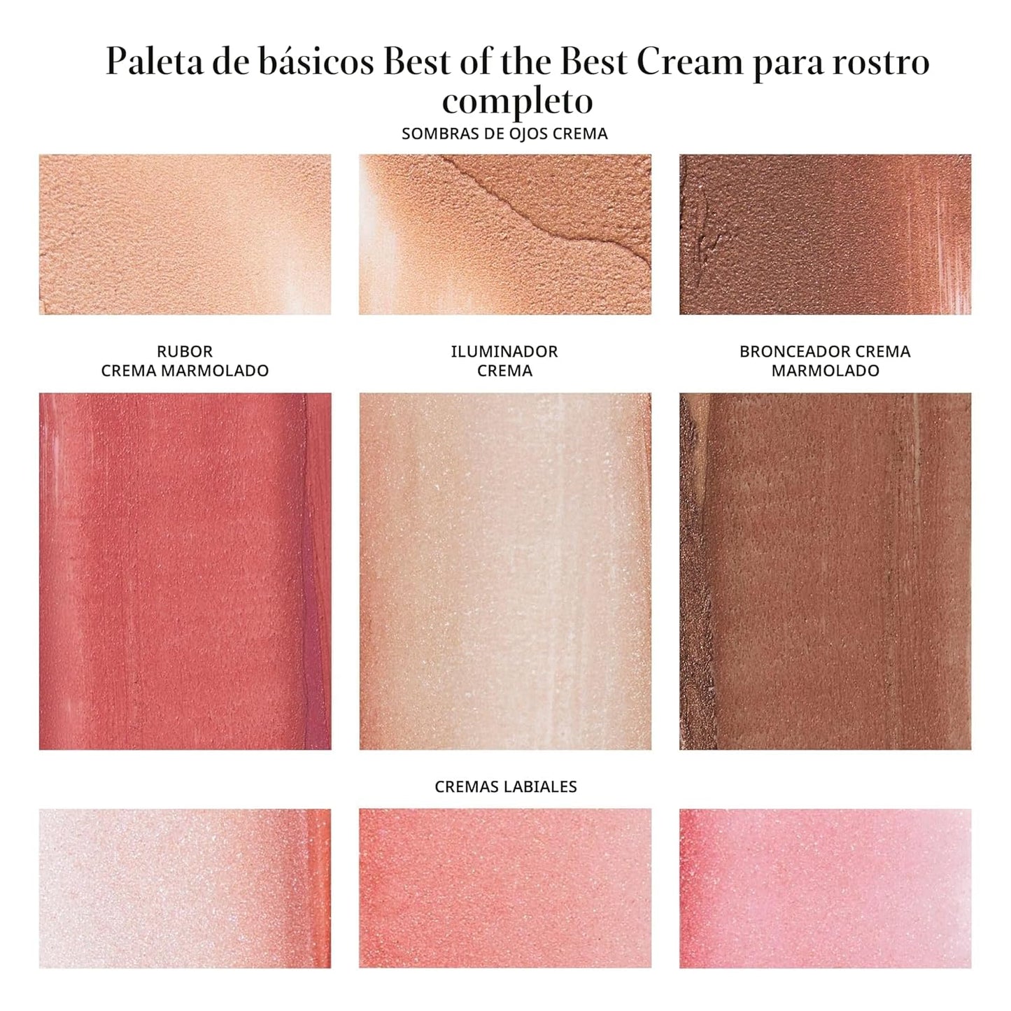 LAURA GELLER - Paleta de crema para rostro completo, lo mejor de la mejor, paleta de crema todo en uno para rostro, ojos y labios, maquillaje mezclable e hidratante hecho para pieles maduras