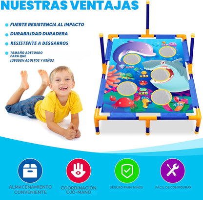 Juego de lanzamiento de bolsas de frijoles de animales, juego de la...