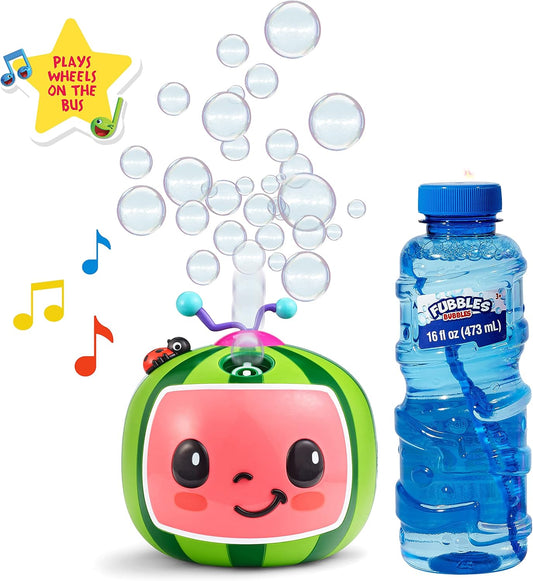 Máquina musical de burbujas sin derrame CoComelon | Juguete de burb...