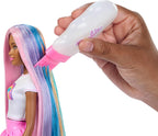 Muñeca Barbie Rainbow Sparkle Hair, pelo extra largo y colorido con...