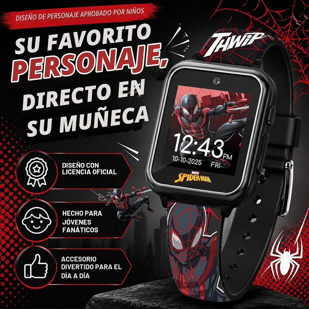 Marvel Spider-Man - Reloj inteligente para niños, reloj interactivo...
