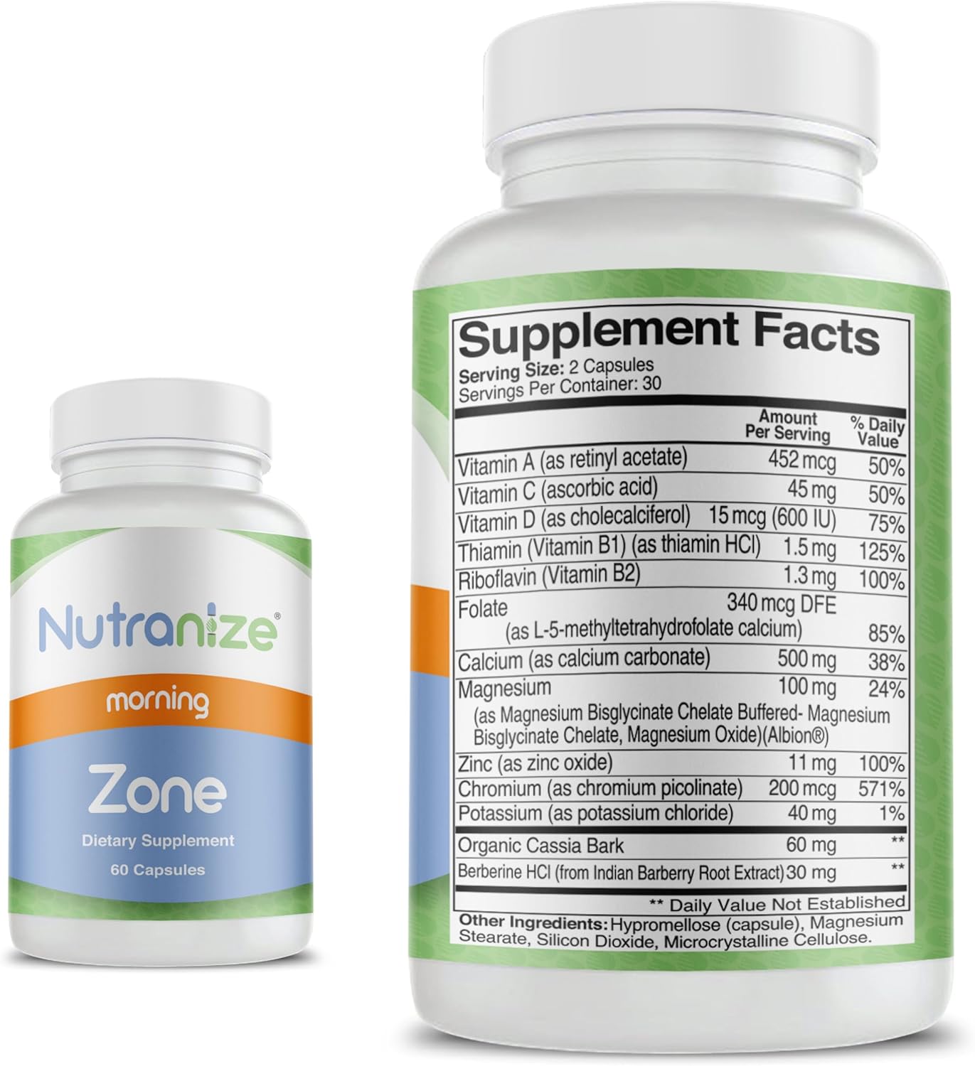 Nutranize Zone Twin-Pack Suplemento System \u2013 Cápsulas para mañ...
