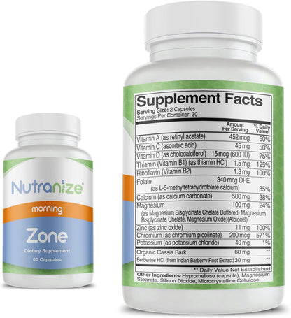 Nutranize Zone Twin-Pack Suplemento System \u2013 Cápsulas para mañ...