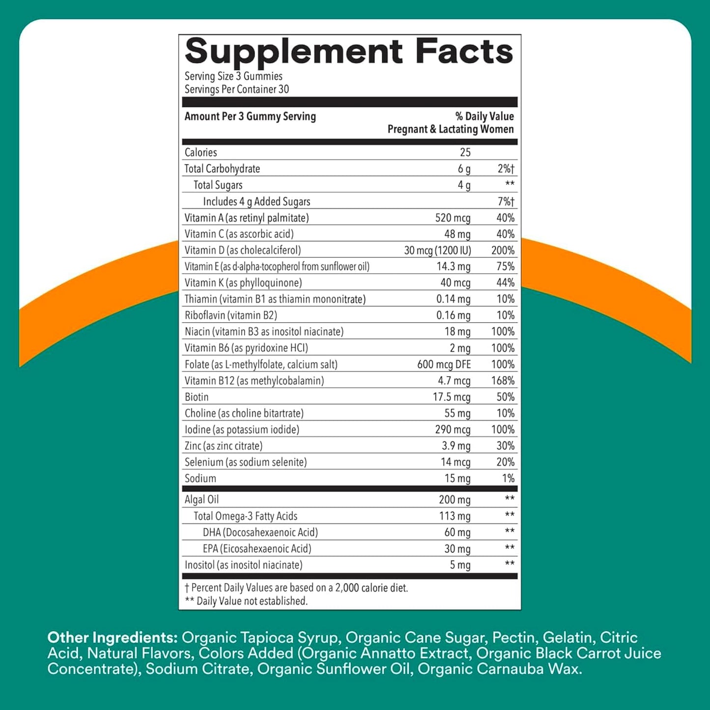 SmartyPants Gomitas multivitamínicas prenatales, Omega 3 (DHA\/EPA)...