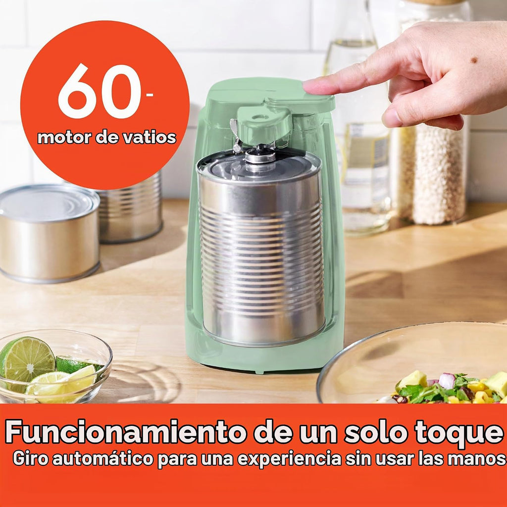bella Abrelatas eléctrico y afilador de cuchillos, palanca de corte...