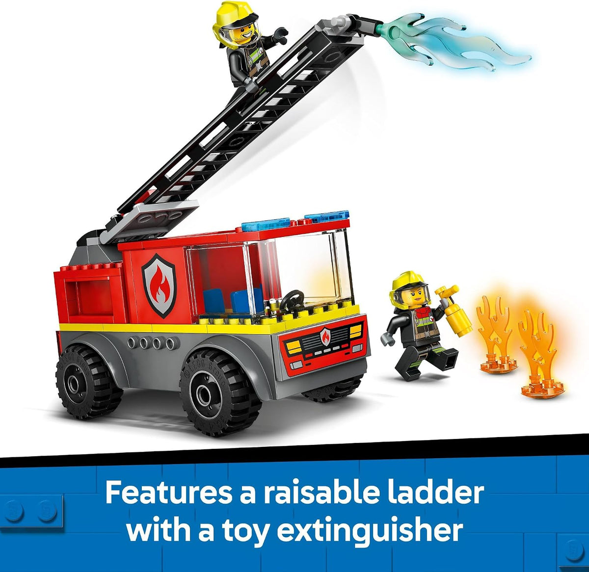 Camión de Bomberos con Escalera de LEGO City - Juguetes de Camiones...