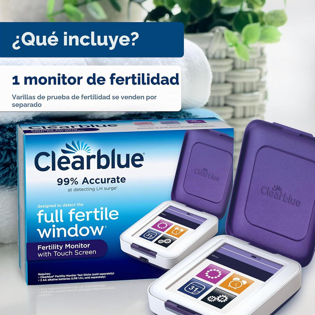 Clearblue Monitor de fertilidad, 1 monitor de pantalla táctil, 1 un...