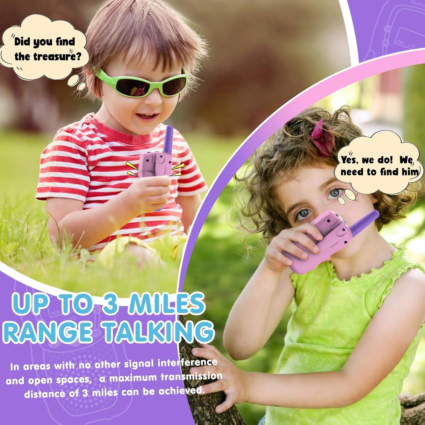 Selieve - Juguetes para niños de 5 a 12 años, walkie talkies para n...