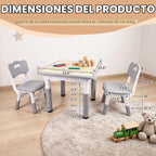 Pterying Juego de mesa y silla para niños pequeños, mesa de graffit...