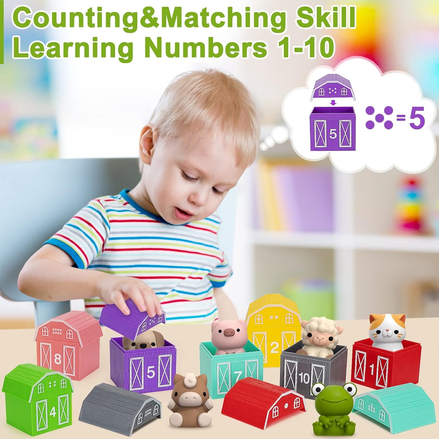 Juguetes de aprendizaje para niños de 1, 2, 3 años, 20 juguetes de...