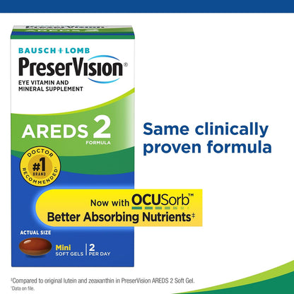 PreserVision AREDS 2 Vitaminas para los ojos, marca #1 recomendada...