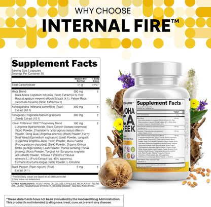 Ashwagandha 5000 mg de raíz de maca 2000 mg de fenogreco 3000 mg Su...