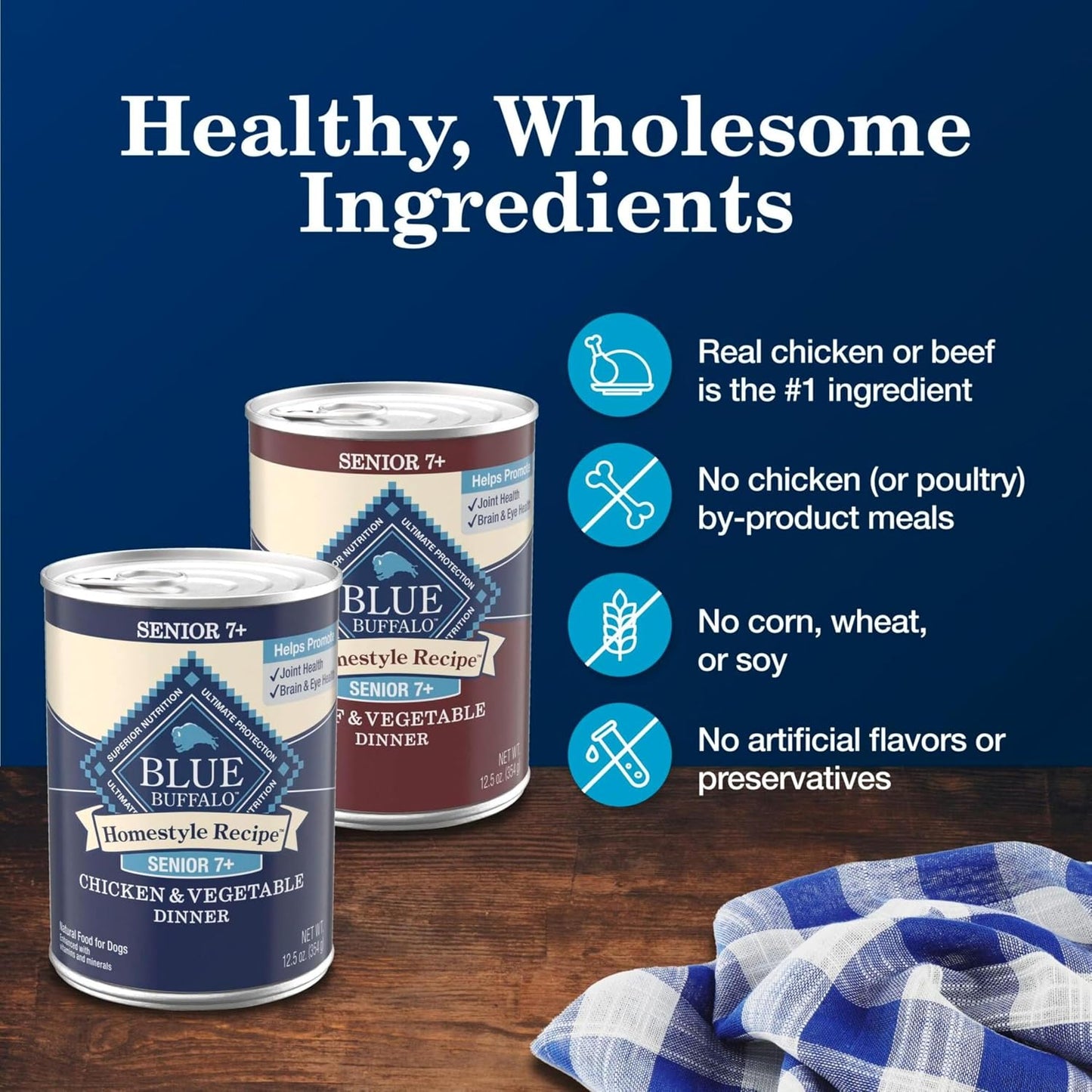Blue Buffalo Homestyle Recipe Alimento Húmedo para Perros Senior, H...
