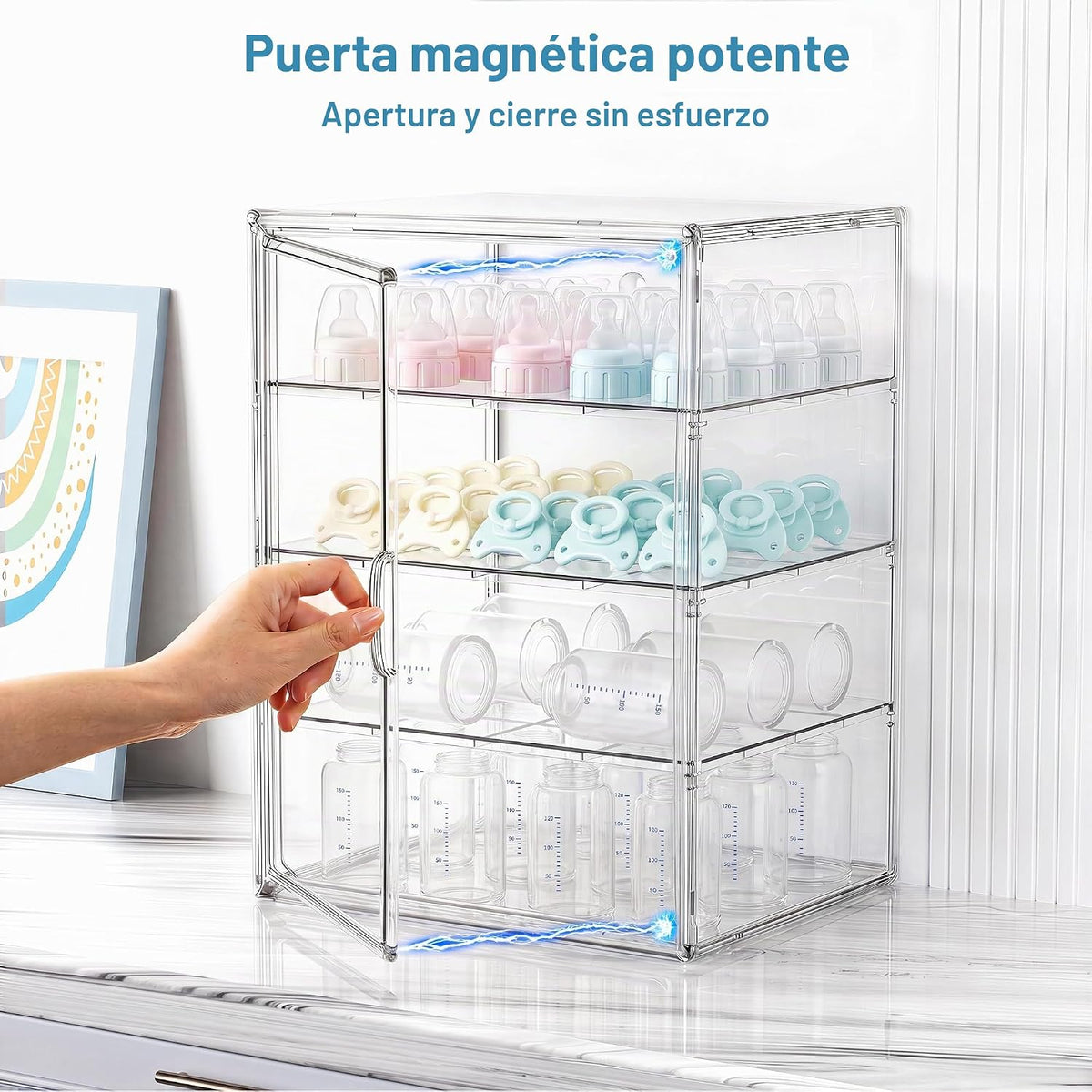 HBlife Organizador de almacenamiento de biberones para armario de e...