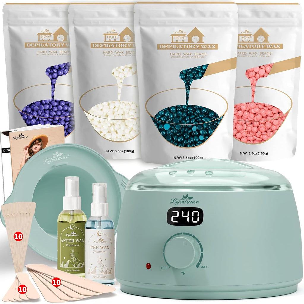Kit de depilación Lifestance para mujeres y hombres - Calentador di...