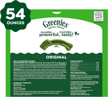 Greenies Golosinas dentales regulares originales para perros, paque...