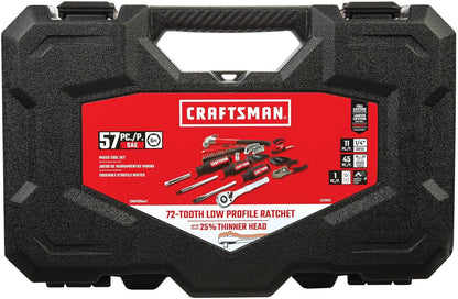 CRAFTSMAN Juego de herramientas mecánicas de 57 piezas, juego de he...