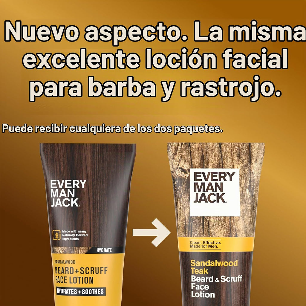 Every Man Jack Loción de recuperación para barba + cara, hidrata al...