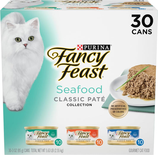 Purina Fancy Feast - Colección de paté clásico de mariscos sin gran...