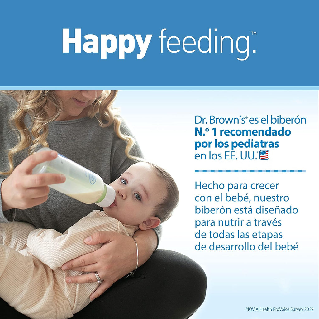 Dr. Brown's Natural Flow Anti-Colic Options+ Biberón estrecho,...