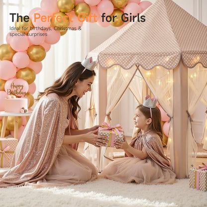 Wilwolfer tienda de campaña tipo castillo de princesa para niñas, t...