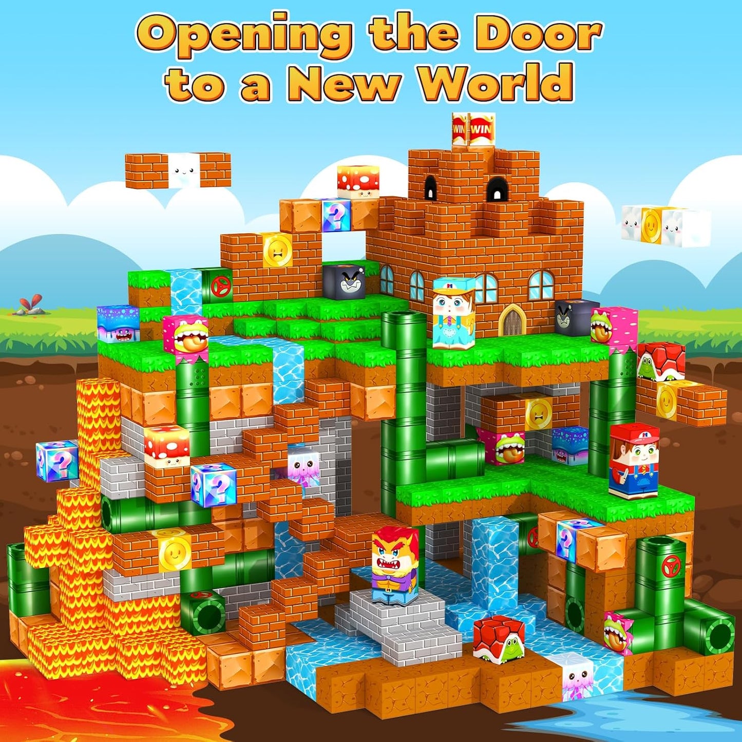 ORZbb Bloques magnéticos, juegos de construcción para niños de 3, 4...