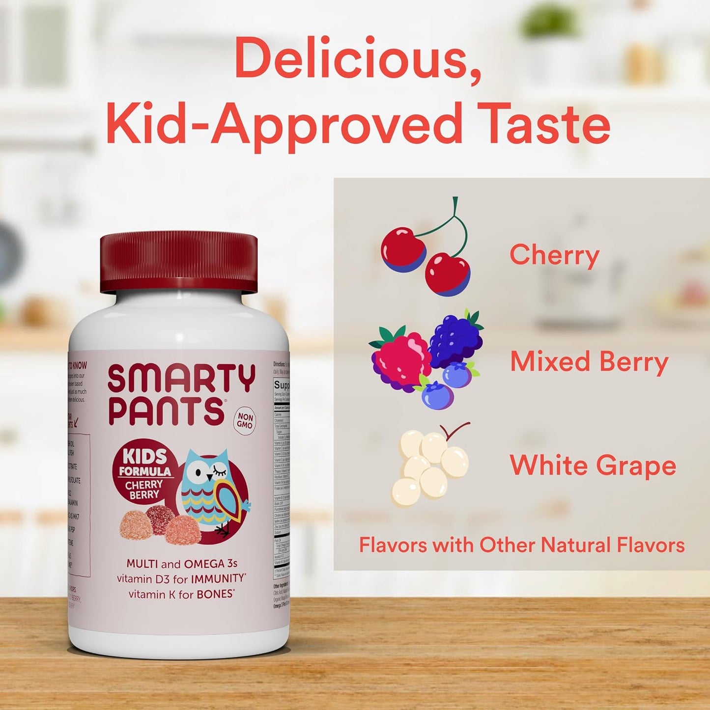 SmartyPants Gomitas multivitamínicas para niños: aceite de pescado...