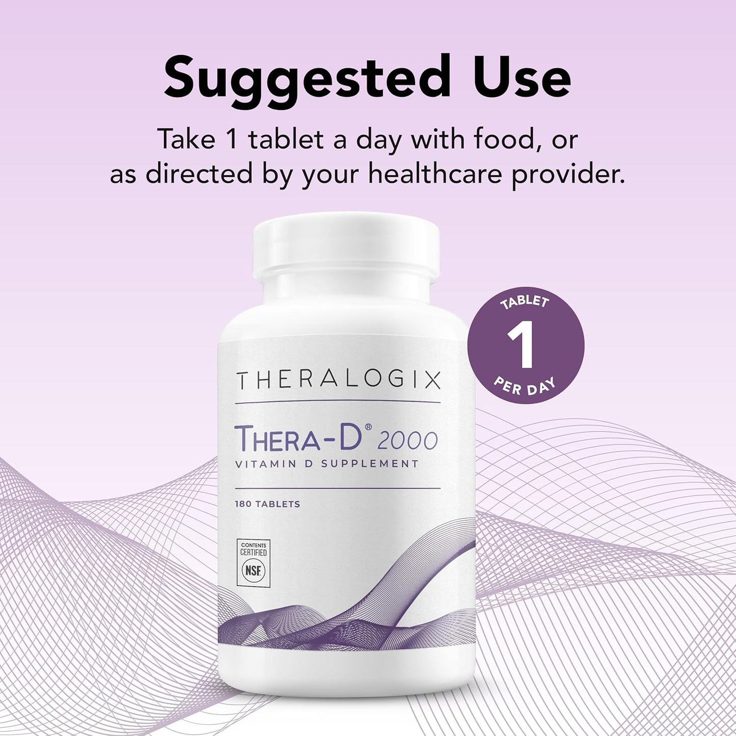 Theralogix Thera-D 2000 Suplemento de vitamina D - 2,000 UI (50 mcg...