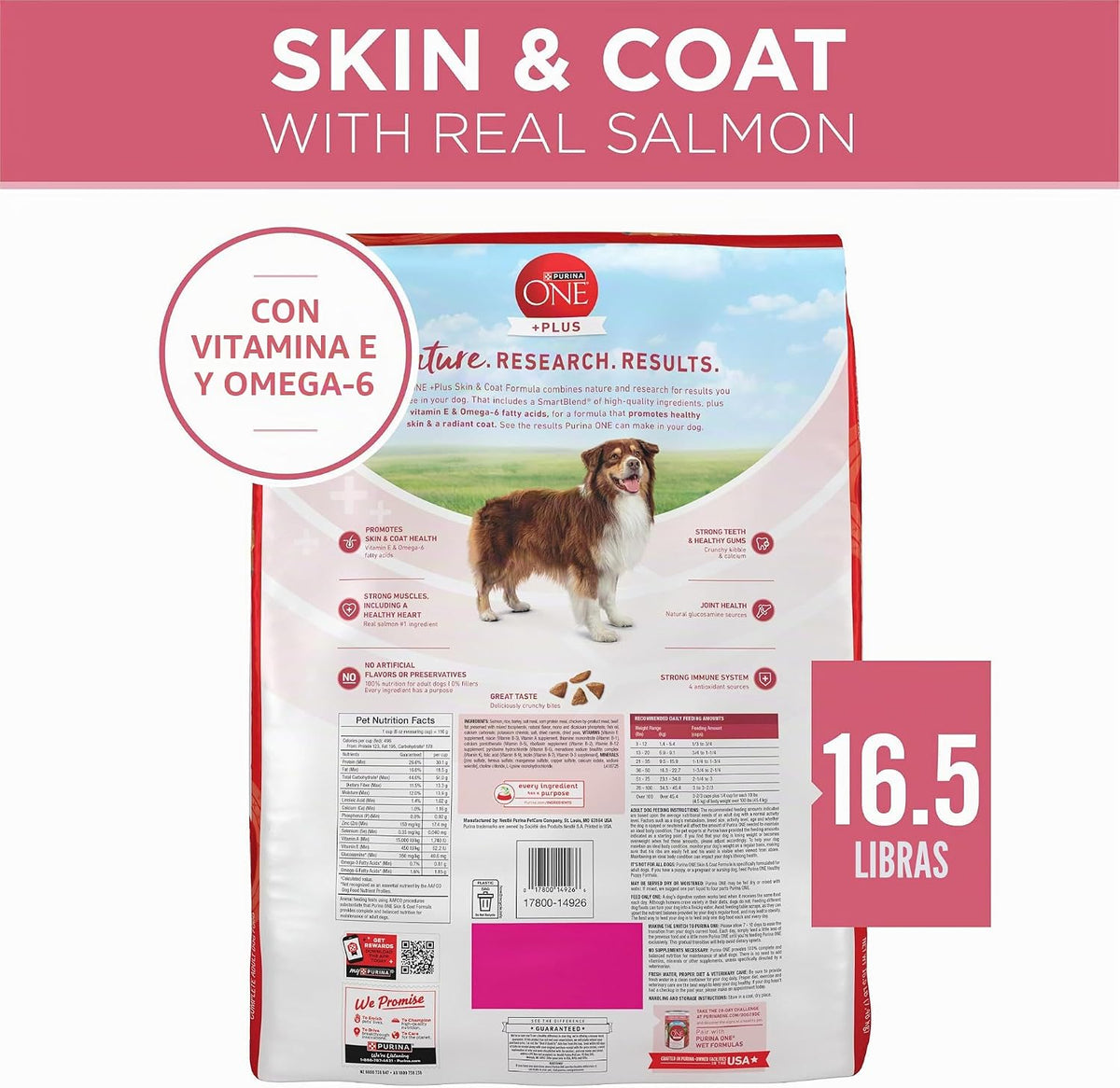 Purina ONE Alimento seco natural para perros con estómago sensible,...