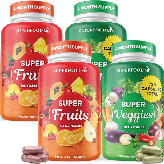 Suplemento de Superalimentos de Frutas y Verduras - Cápsulas de Fru...
