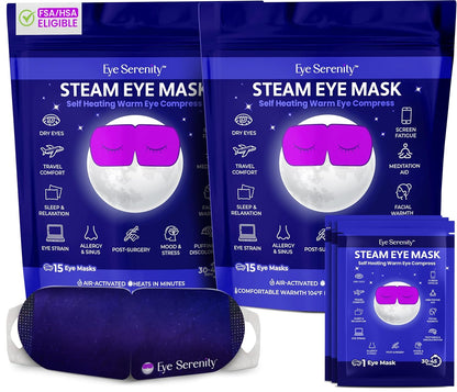 Máscara de ojos de vapor de Eye Serenity con autocalentamiento, com...
