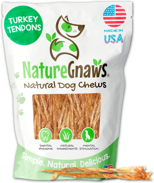 Nature Gnaws Tendones de pavo de Estados Unidos para perros (4 onza...