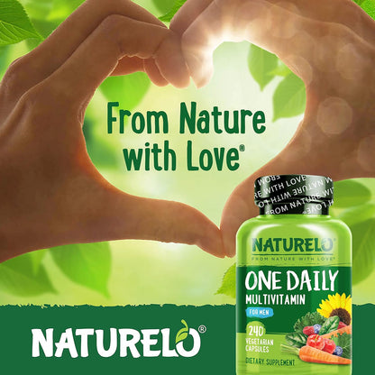 NATURELO Multivitaminas para hombre, un multivitamínico diario para...