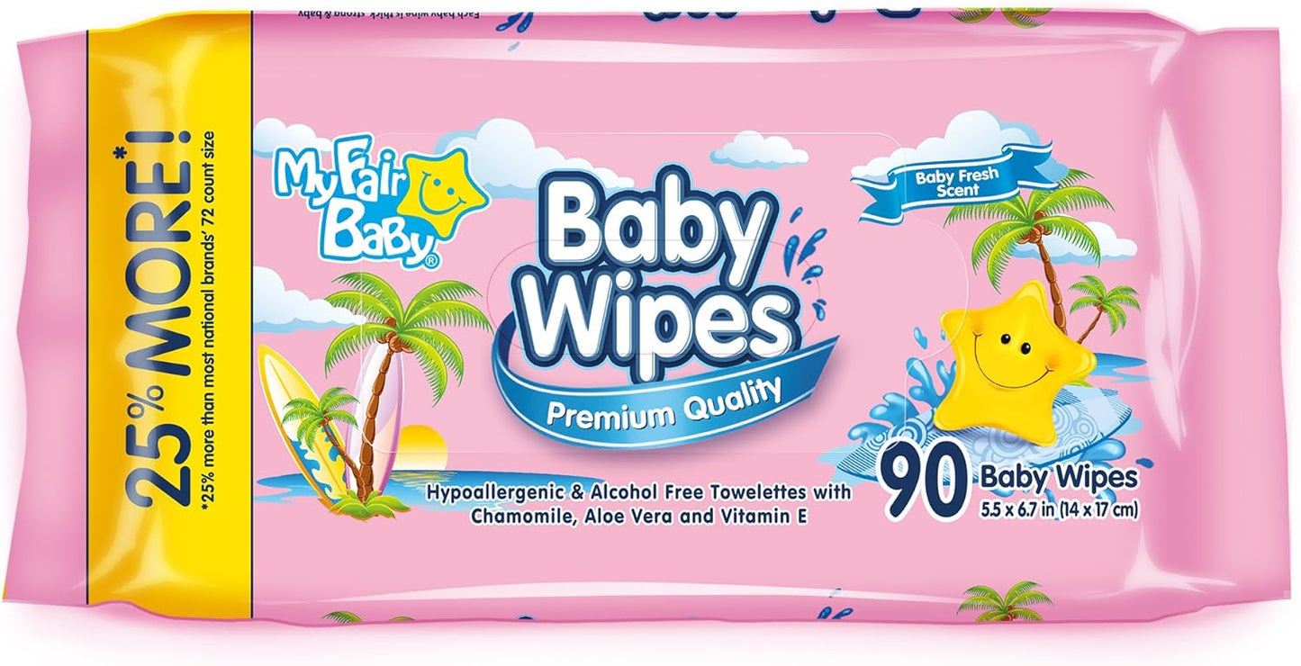 My Fair Baby Toallitas prémium para bebés, rosas, 10486-24