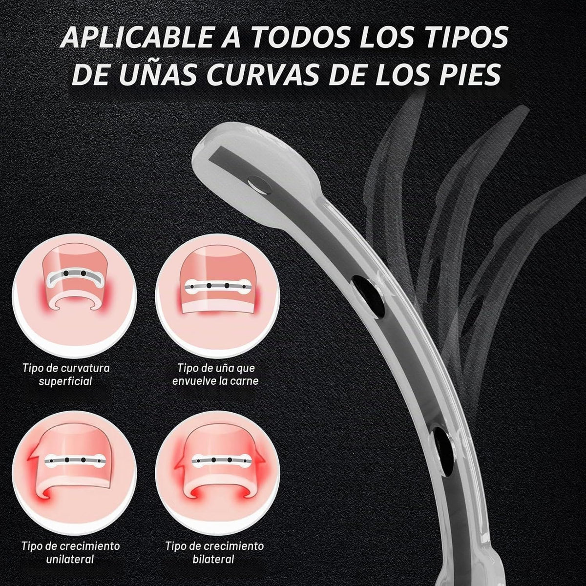 Reieset Tratamiento de uñas encarnadas de aleación de titanio, herr...