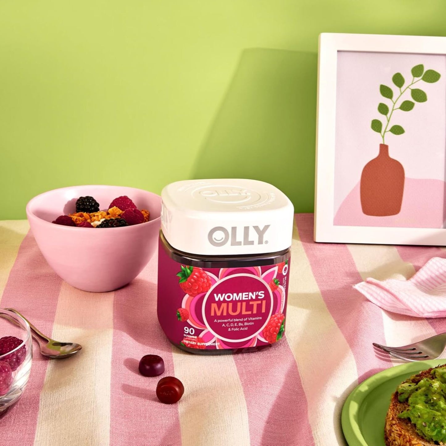 OLLY Gomitas multivitamínicas para mujer con vitaminas A, D, C, E,...