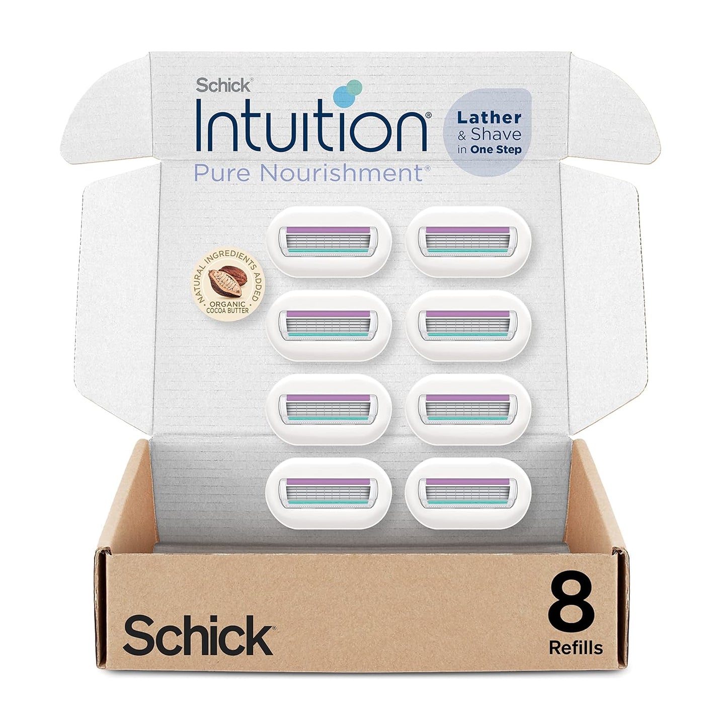 Schick INTUITION - Recambio de afeitadoras de nutrición pura para m...