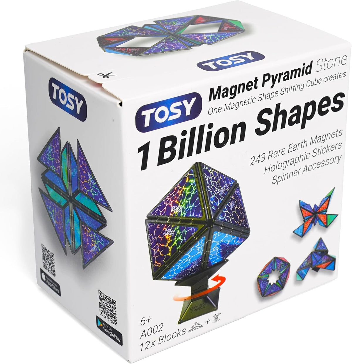 TOSY Pirámide Magnética de Piedra - 1 Cubo se Transforma en 1 Billó...