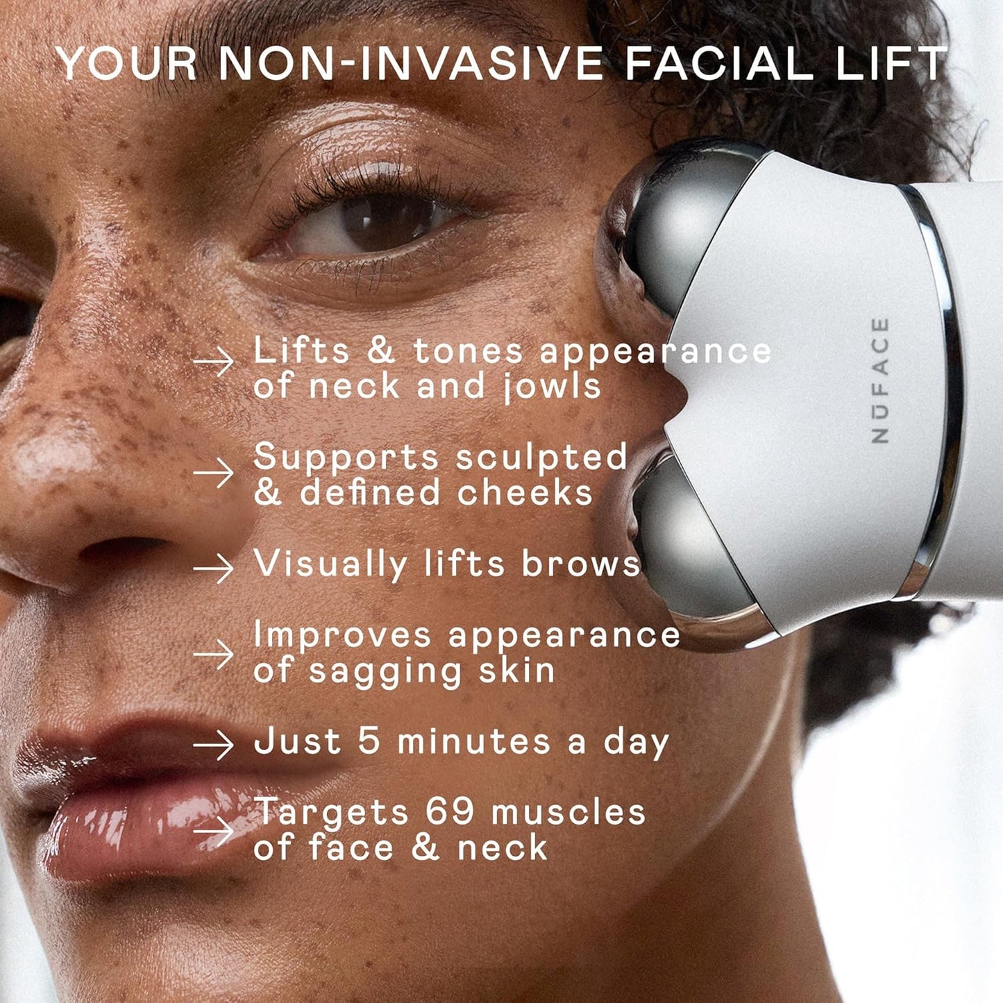 NuFACE Trinity+ Kit de Dispositivo Facial de Microcorriente \u2013...