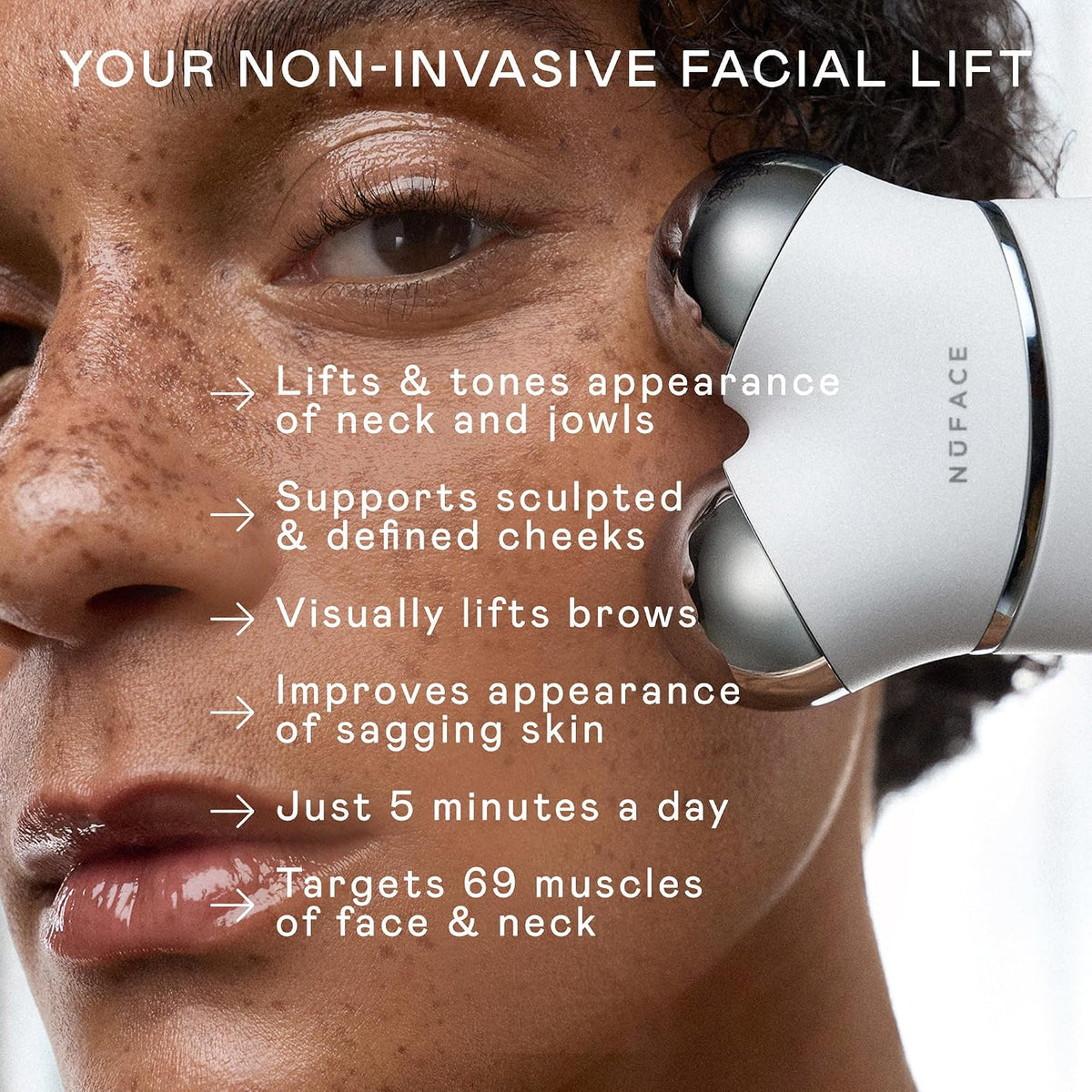 NuFACE Trinity+ - Kit de dispositivo facial de microcorriente \u201...