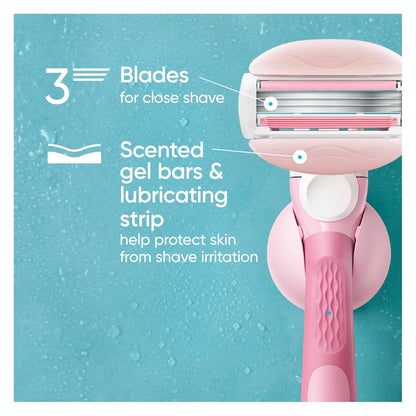 Gillette Venus ComfortGlide White Tea 4 unidades, con Gillette Venus ComfortGlide plus Olay 2 unidades, repuestos de cuchilla de afeitar para mujer